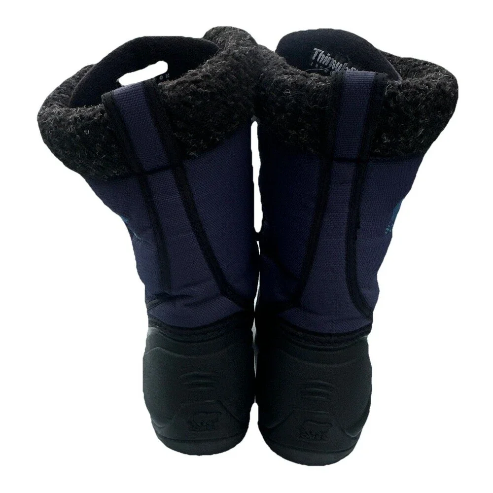 Sorel NL1436 Womens 7.5 Winter Snow Boots Purple Black Faux Fur Waterproof